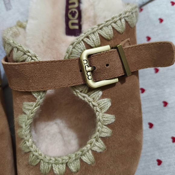 MOU Suede Woven Mule Shoes - Picture 4 of 7